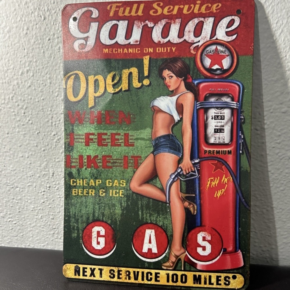 Full Service Garage Mechanic On Duty Open When I Feel Like It Vintage Decor
